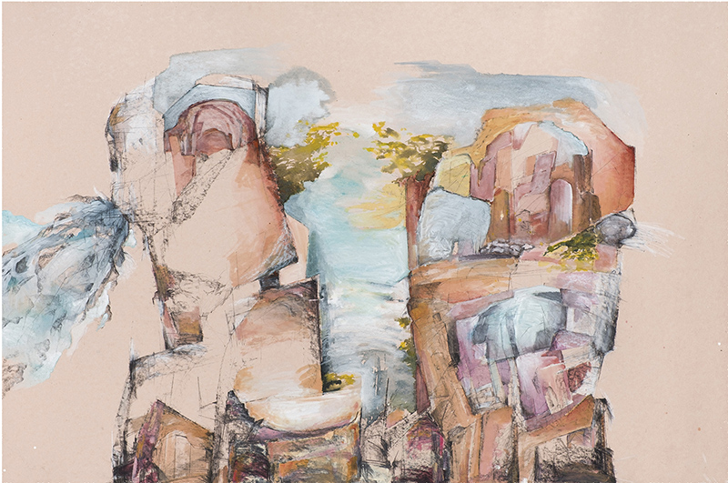 Boyeh Sadatnia, Untitled, 2022, mixed media on paper, 100x150 cm, $4500 copy Boyeh Sadatnia - Image 1