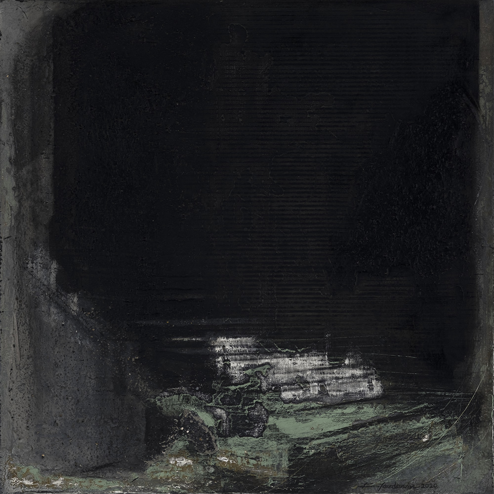Elham Yazdanian, Untitled from the Dim Shape series, 2020, acrylic, oil and pencil on canvas, 40x40 cm, $900 (2) copy Elham Yazdanian - Image 1
