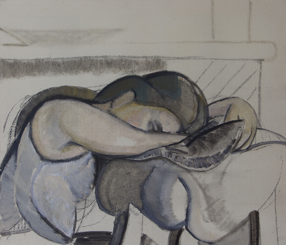 Farideddin Abedinzade, Untitled, 2025, oil and charcoal on canvas, 60x70 cm, $750 copy Farideddin Abedinzade - Image 1