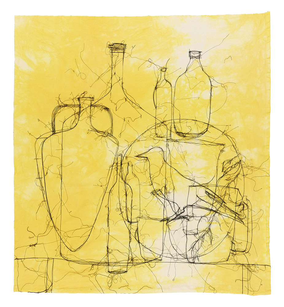 Laleh Memarardestani, Untitled from the Things series, 2025, turmeric-dyed fabric and thread stitched with sewing machine, 112x100 cm, $3500 copy Laleh Memarardestani - Image 1