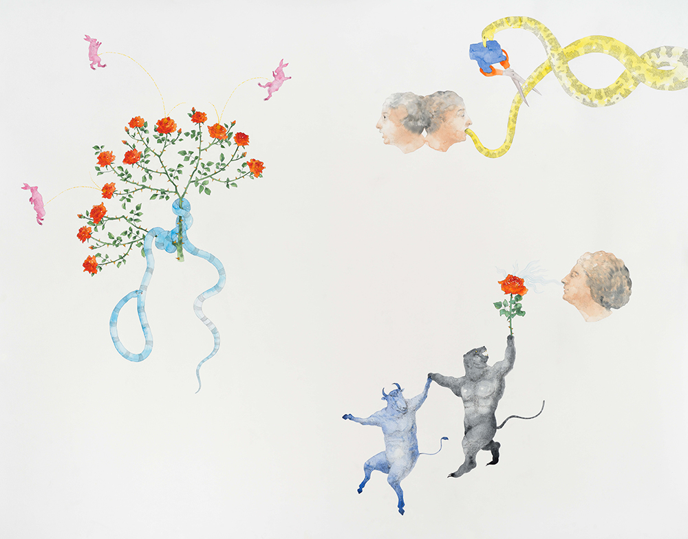 Maryam Mohry, Marry Me, 2024, watercolor, ink and pen on handmade paper, 120x150.5 cm, $3800 copy Maryam Mohry - Image 1