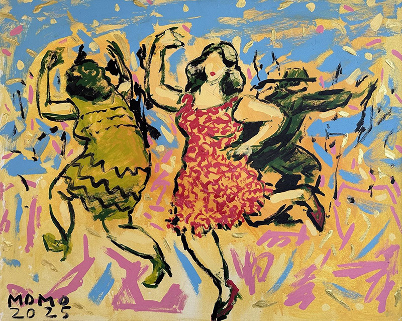 3_Mohamad_Rahimi_Acrylic_on_Canvas_در_شهر_88x110cm_جشن_1500$_بود copy Mohammad Rahimi - Image 1