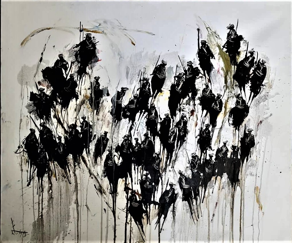Hawar Amini - Mixed Media on Canvas-100x120 cm-2013 Hawar Amini - Image 1