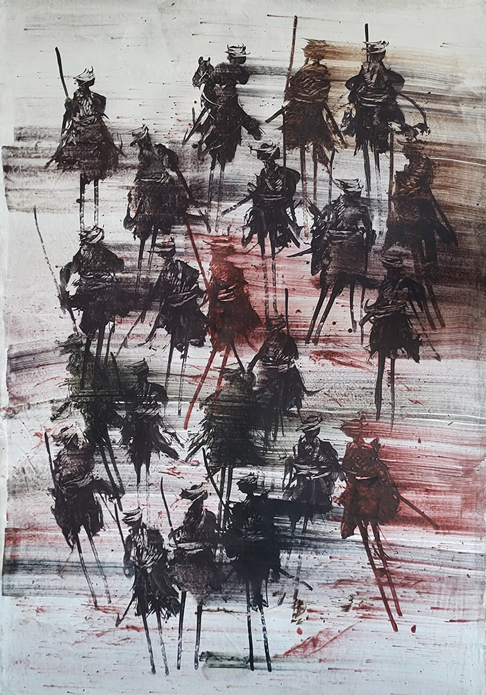 Hawar Amini-Shakh Series-MixedMediaonCanvas_150x100_2025 copy Hawar Amini - Image 1