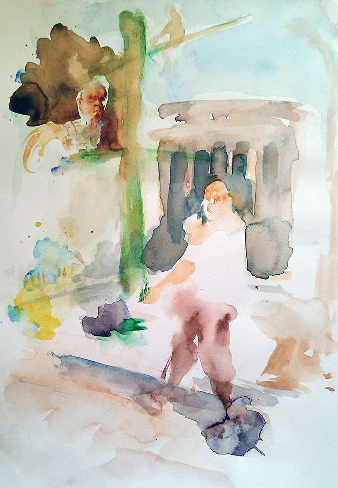 Untitled,35×24cm,Watercolor on cardboard copy Ensiyeh Zargar - Image 1