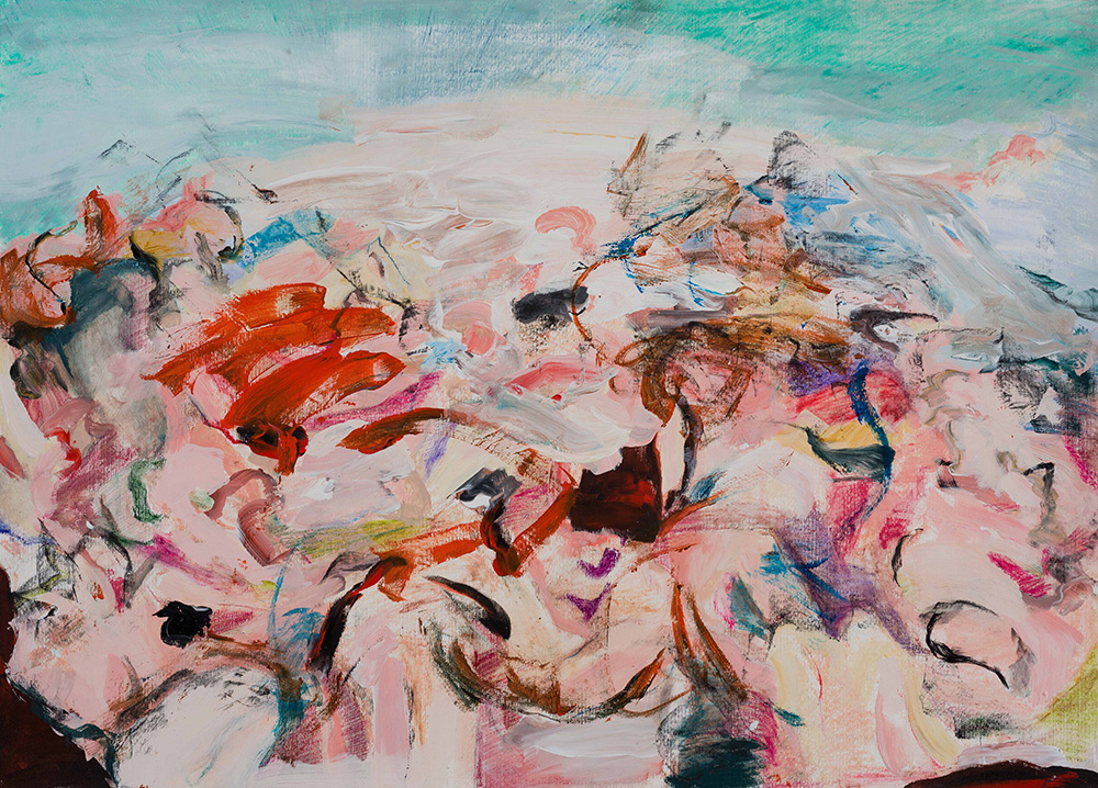 Zahra Shahcheraghi, Untitled from the Enchanters of Heaven series, 2024, acrylic, oil pastel and charcoal on paper, 50x70 cm, $3000.jpg copy Zahra Shahcheraghi - Image 1