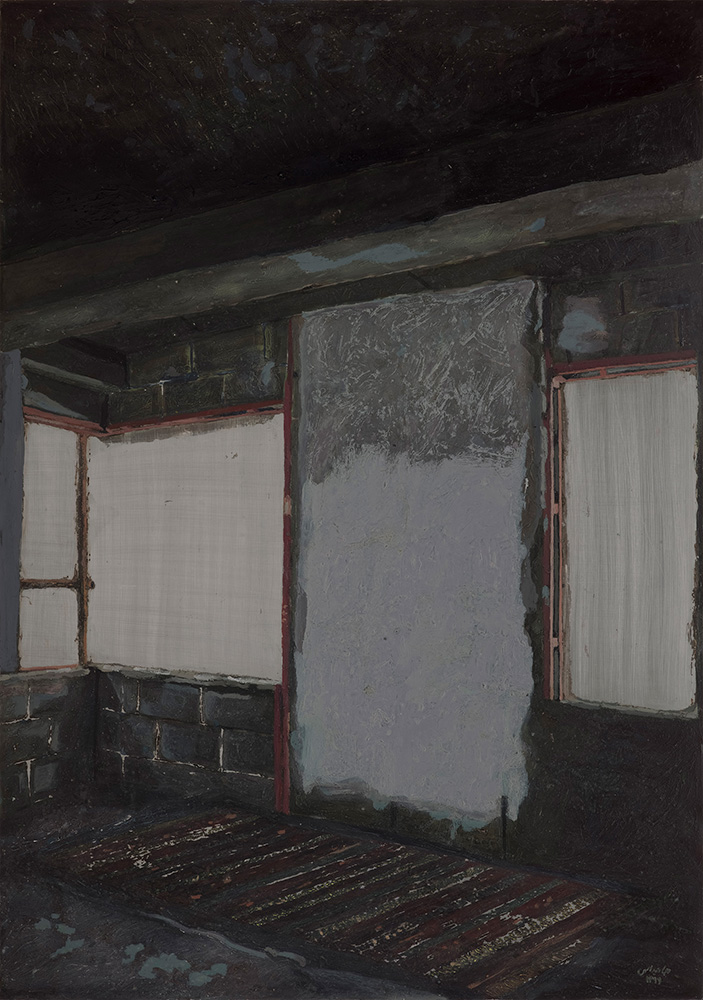 Homa Abdollahi, Untitled, 2020, wood stain, automotive paint, oil and alkyd paint on sanded aluminum sheet, 100x70 cm Homa Abdollahi - Image 1