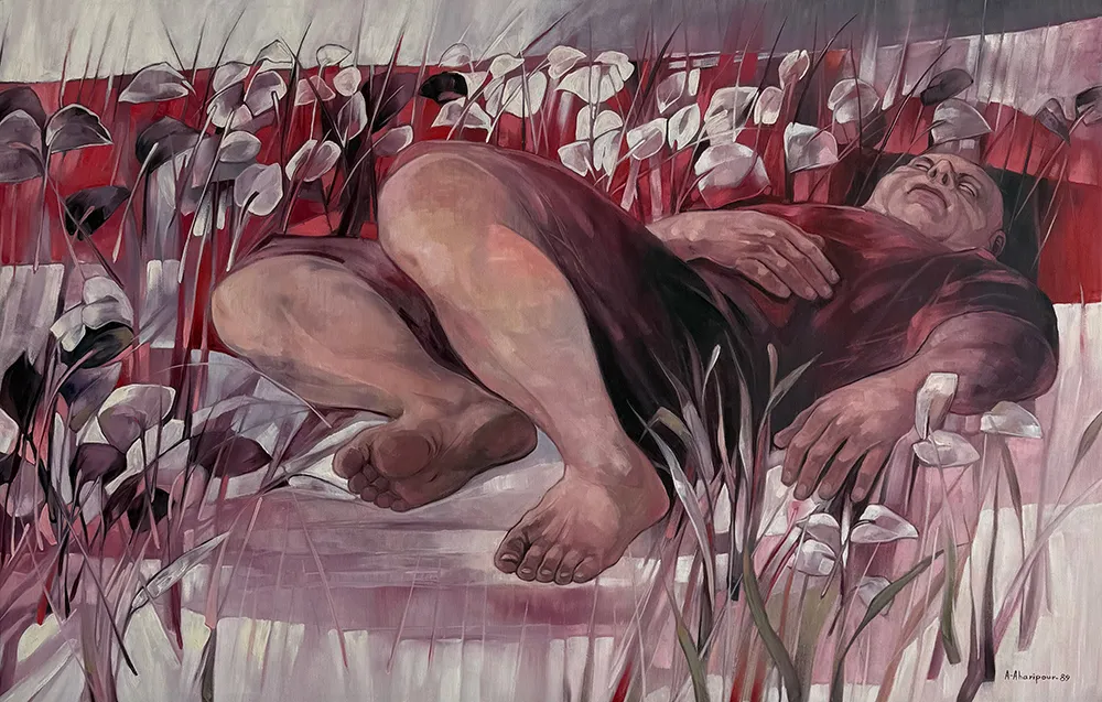 13- Asghar Aharipour-Untitled-Timeless series- Oil on canvas-90x141-1389(2010 Asghar Aharipour - Image 1