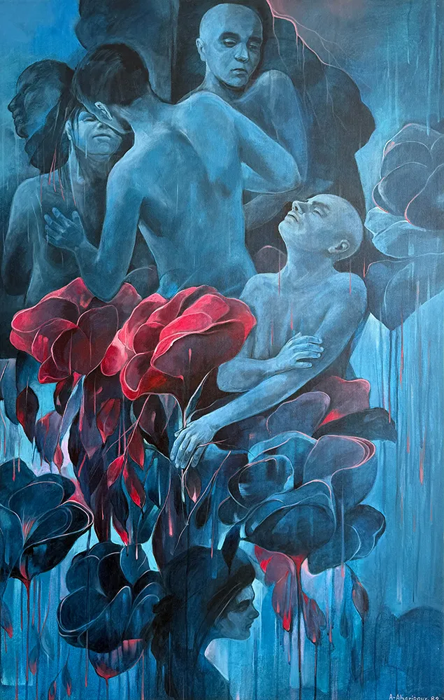 18- Asghar Aharipour-Untitled-Timeless series- Oil on canvas-141x90-1389(2010) Asghar Aharipour - Image 1