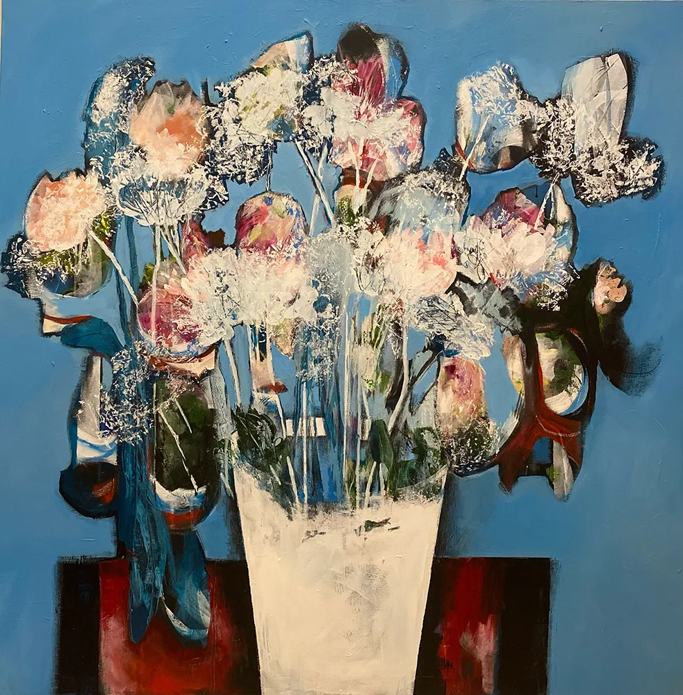 9-Rayka Milanian-Untitled-Again-Acrylic on Canvas-90x90 cm-2025(1404) Rayka Milanian - Image 1