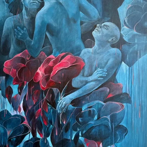 18- Asghar Aharipour-Untitled-Timeless series- Oil on canvas-141x90-1389(2010)