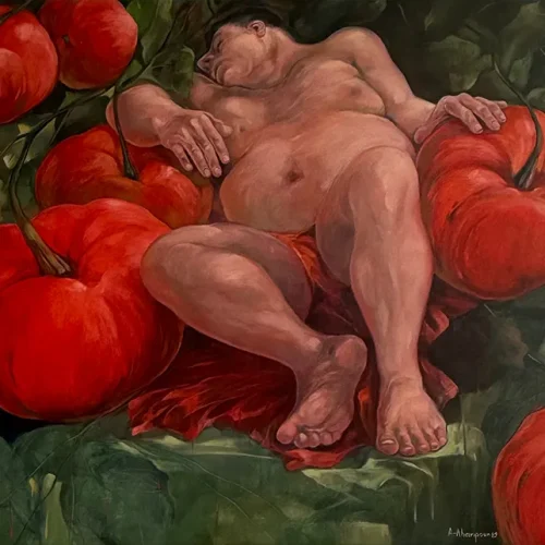 22- Asghar Aharipour-Untitled-Timeless series- Oil on canvas-90x141-1389(2010)