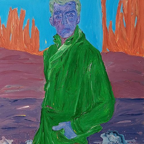 Azam Ghezel, Untitled, 2026, acrylic on canvas, 80x50 cm, $900.jpg copy