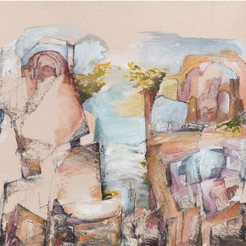 Boyeh Sadatnia, Untitled, 2022, mixed media on paper, 100x150 cm, $4500 copy