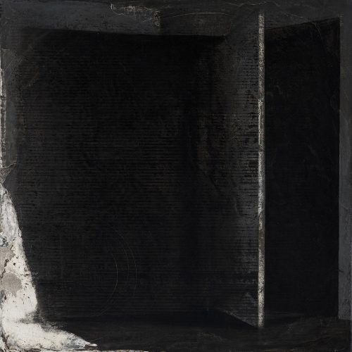Elham Yazdanian, Untitled from the Dim Shape series, 2020, acrylic, oil and pencil on canvas, 40x40 cm, $900 copy