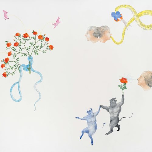Maryam Mohry, Marry Me, 2024, watercolor, ink and pen on handmade paper, 120x150.5 cm, $3800 copy