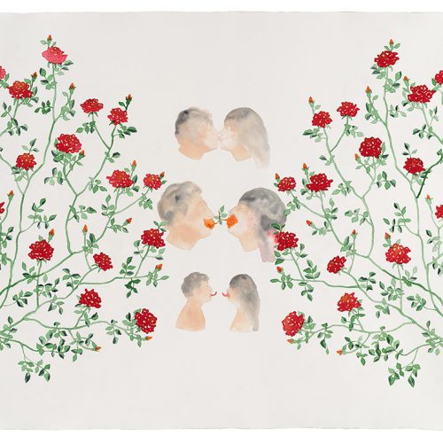 Maryam Mohry, The Rose You Gave, 2025, Watercolor, pencil and ink on paper, 77.5x106 cm, $3100 copy