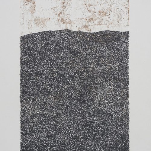 Mohammad Hassanzadeh, Untitled from the Surface Layers 1 series, 2020 - 2021, ink and crude oil on paper, 15x10 cm, $1500 copy