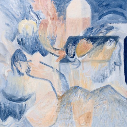 Raha Khosroshahi, Gentle Chaos, 2025, oil on canvas, 100x70, $2700 copy