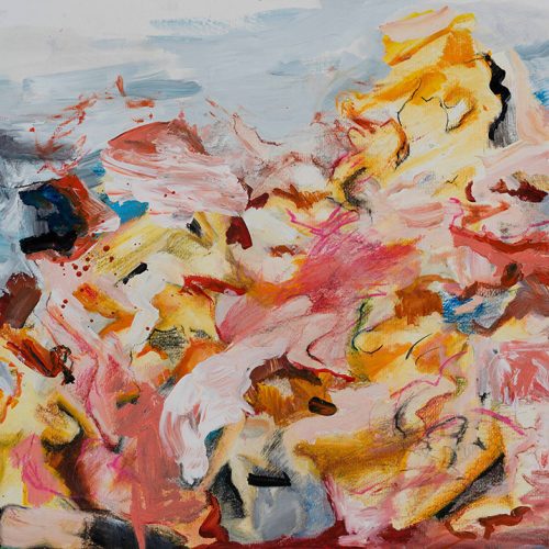 Zahra Shahcheraghi, Untitled from the Enchanters of Heaven series, 2024, acrylic, oil pastel and charcoal on paper, 50x70 cm, $3000 (2).jpg copy