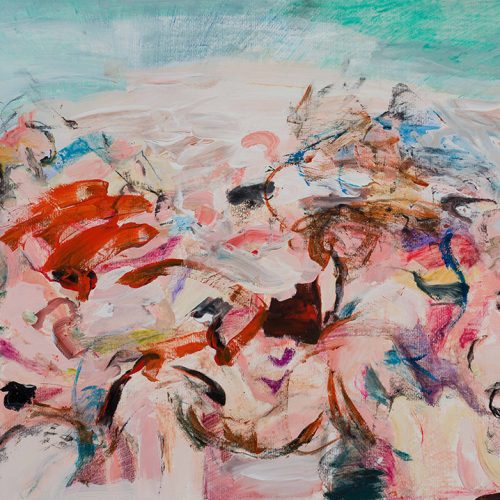 Zahra Shahcheraghi, Untitled from the Enchanters of Heaven series, 2024, acrylic, oil pastel and charcoal on paper, 50x70 cm, $3000.jpg copy