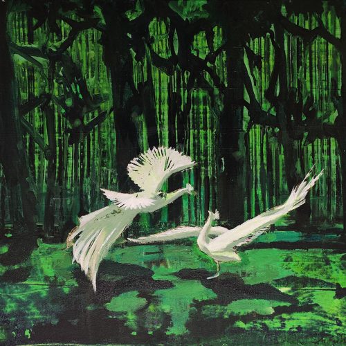 the peacock fight- 50x60 cm - Acrylic on Canvas - 2025.jpg copy